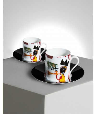 Multicolor Espresso Cup and Saucer - Set of 2